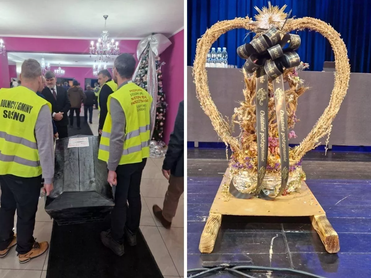 Rolnicy przynieśli trumnę do ministra. „Tak dziś umiera polskie rolnictwo”