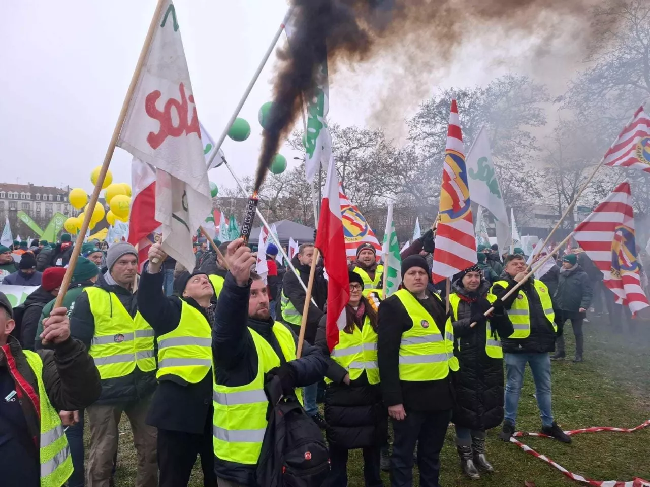 Protest rolników w Strasburgu, 20 stycznia 2026 r.