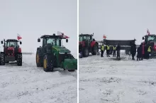 Protest rolników przy granicy z Ukrainą
