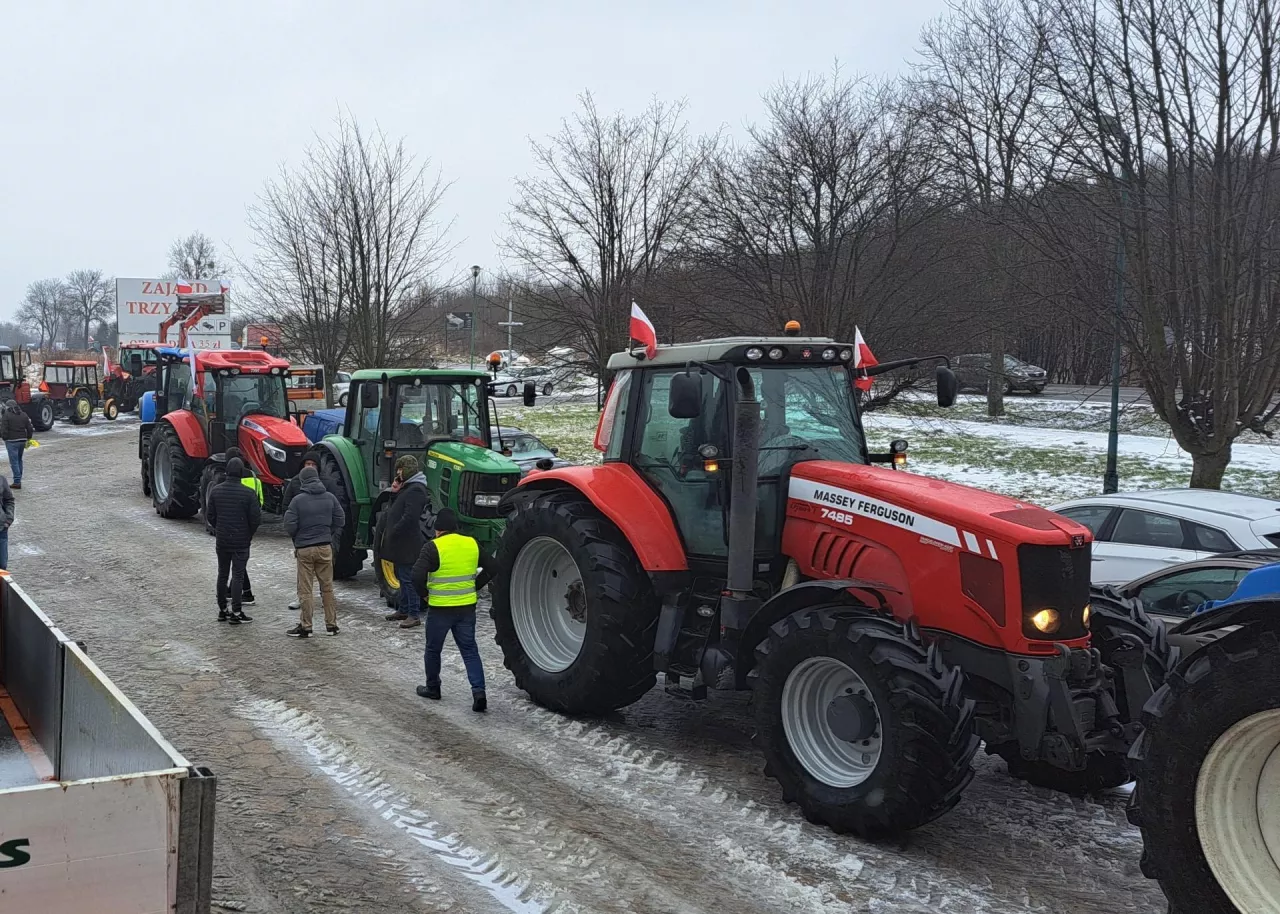 Protesty rolników, zdjęcie poglądowe z 24.02.2024