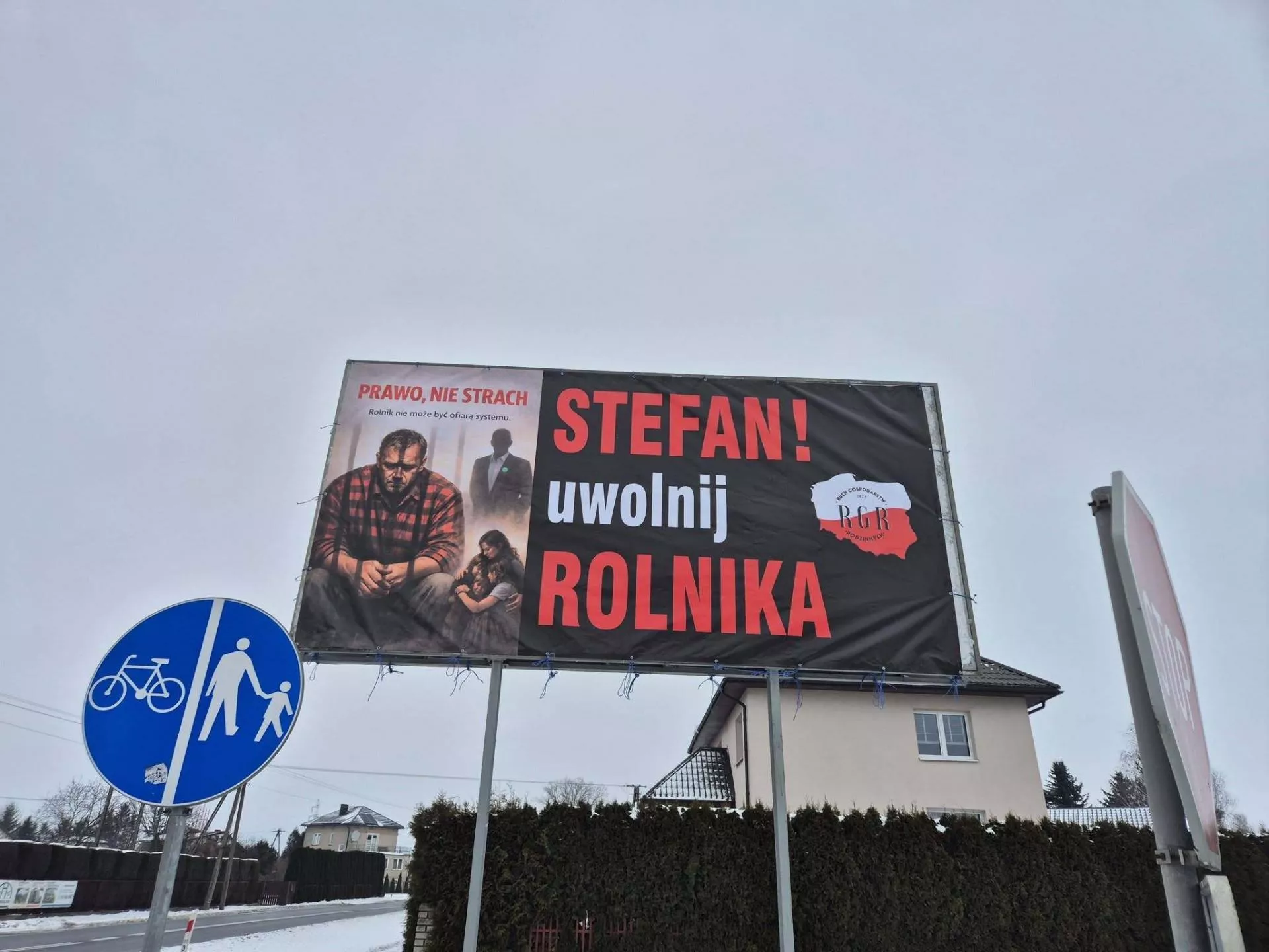 „Stefan, uwolnij rolnika”. Nowa akcja rolników w Zambrowie: pojawiły się billboardy