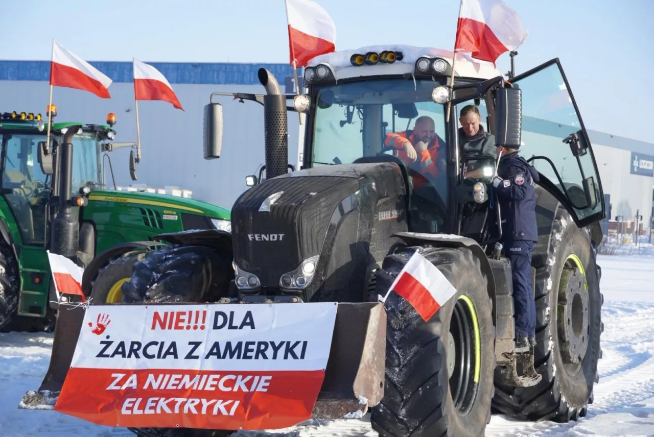 Lokalizacja nr.1 ul. Poznańska Protest Rolników, Warszawa 09.01.2026