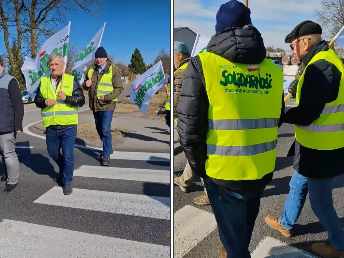 Rolnicy zablokowali drogę. „Żądamy dopłat i kredytów”