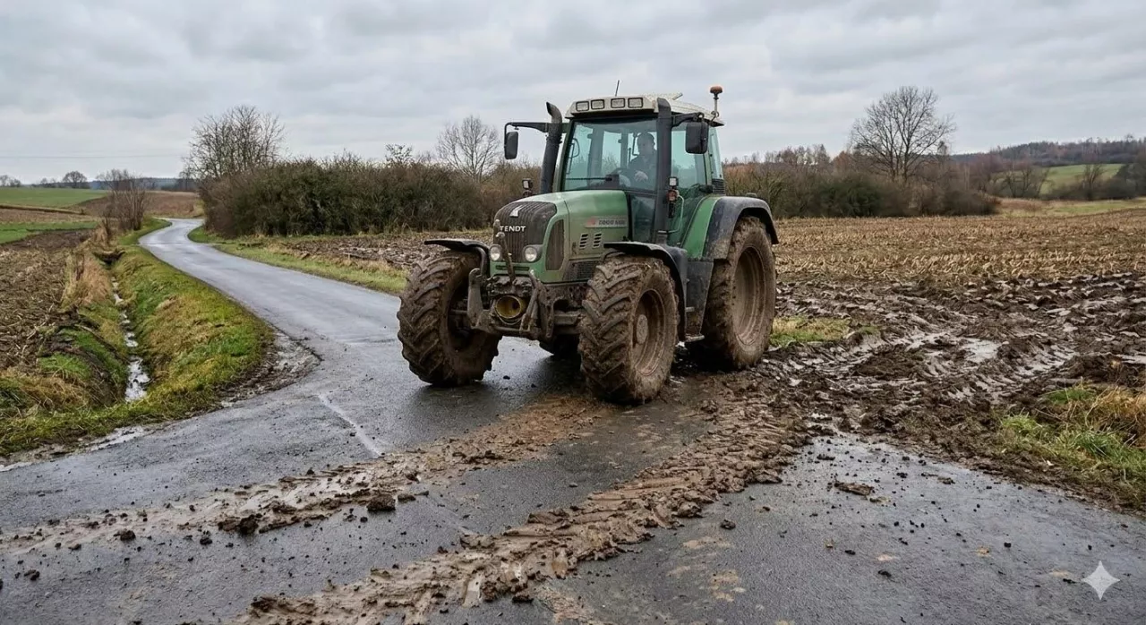 Błoto naniesione z pola na drogę to śmiertelne zagrożenie - uważają policjanci