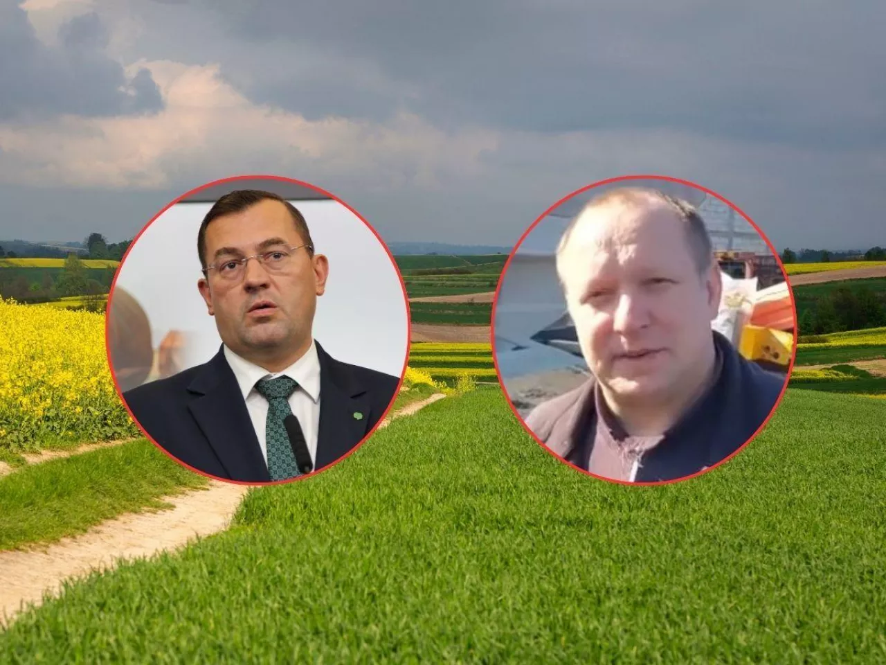 pole, głowy ministra rolnictwa i rolnika Zbigniewa Gołdy