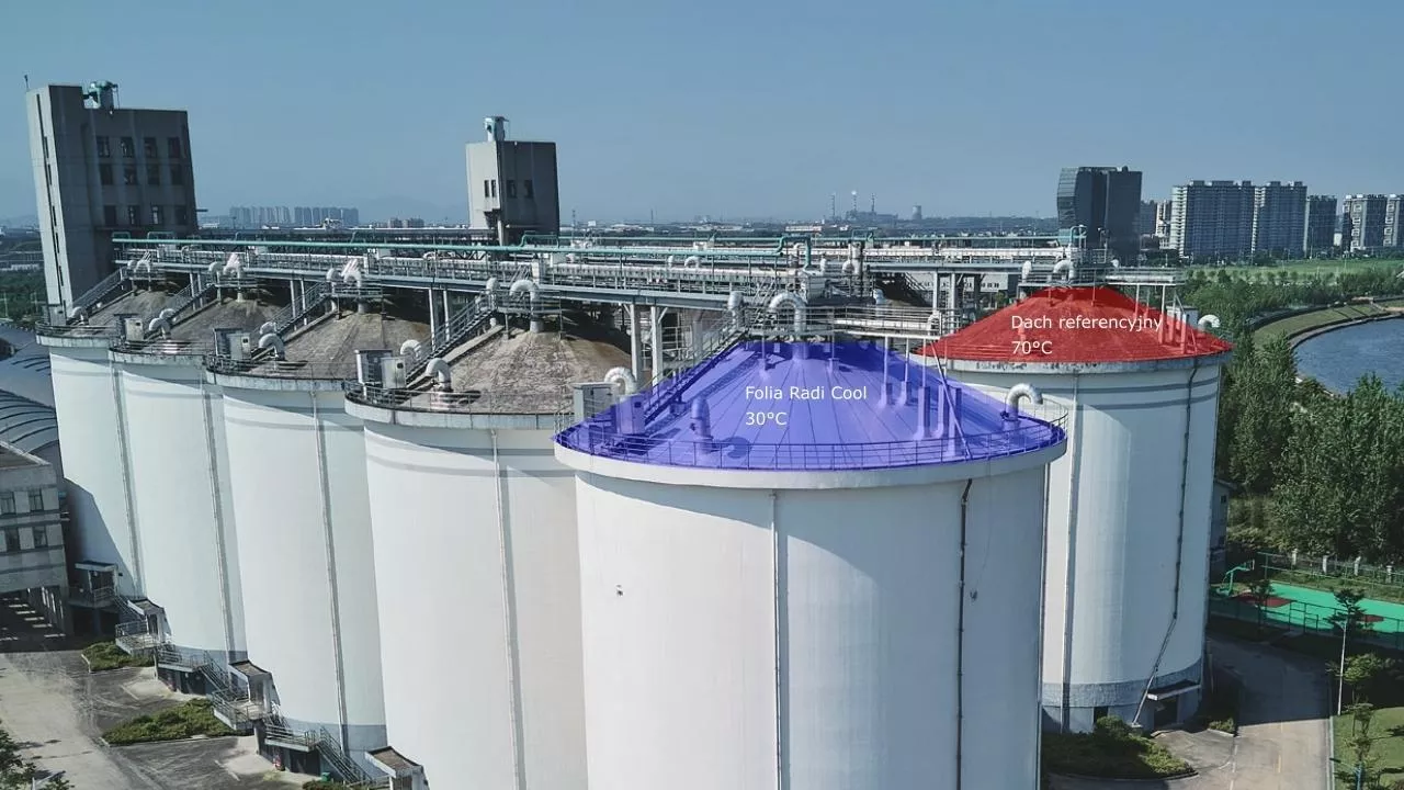 Pokrycie dachu silosu zbożowego powoduje obniżenie temperatury