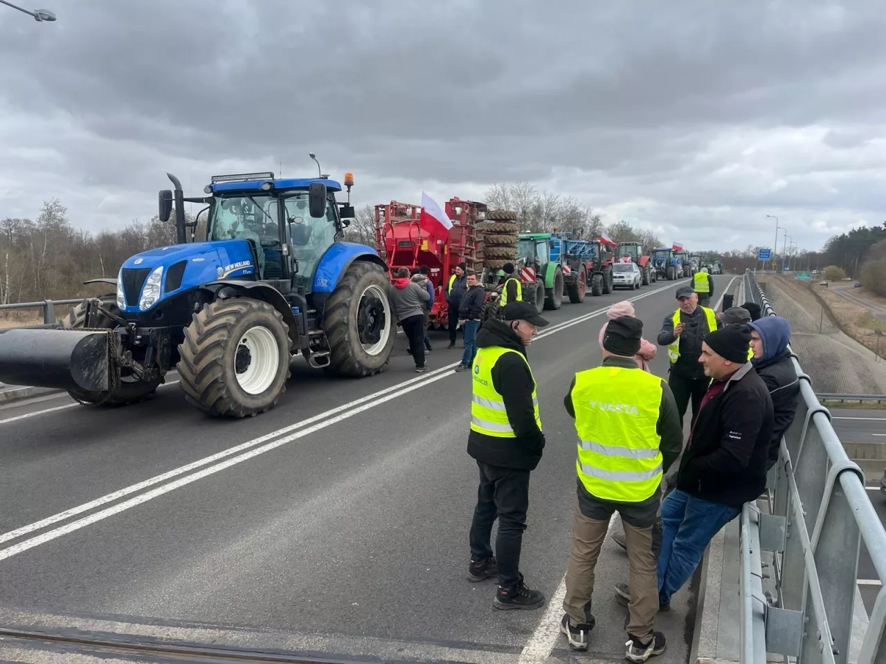 protest rolników na S3