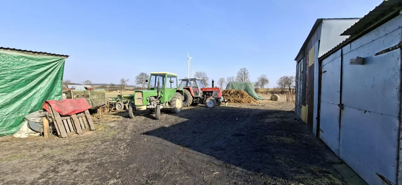Areał gospodarstwa to 5 ha. Dysponuje ono podstawowymi maszynami rolniczymi 
