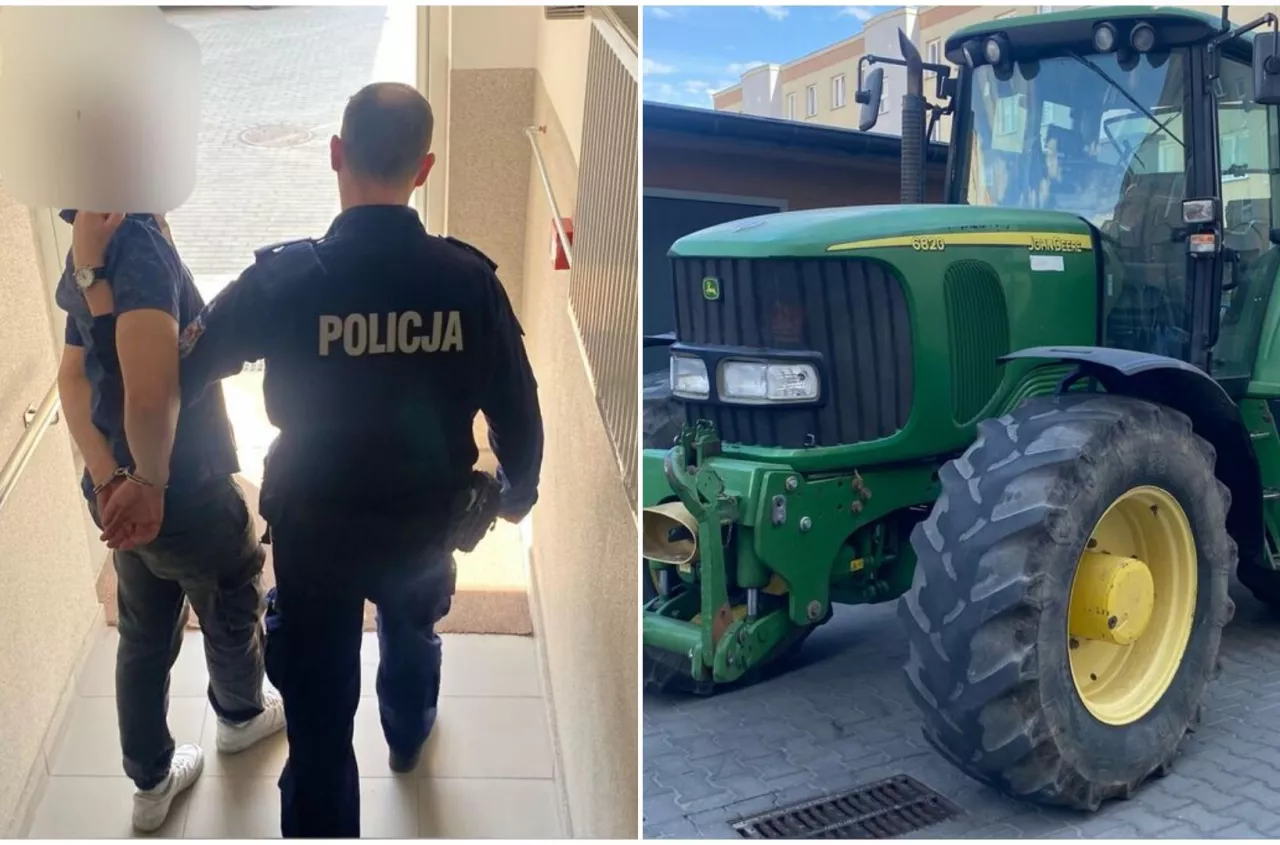 Jak w filmie! Wszedł przez szybę i odjechał ciągnikiem za 200 tys. zł