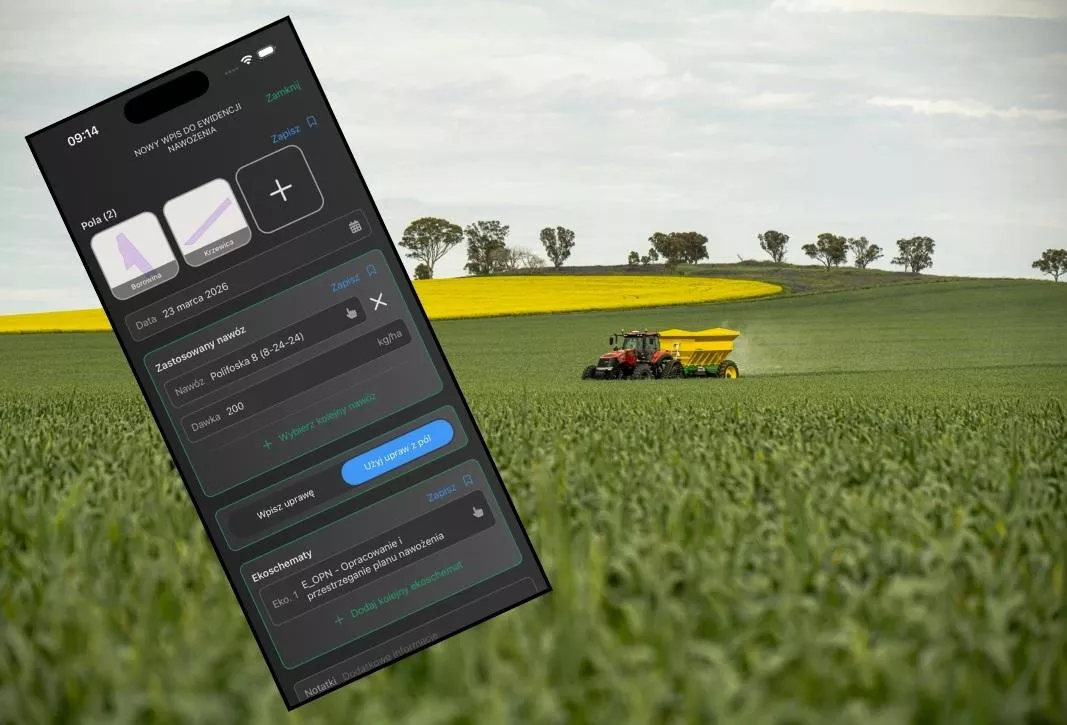 Ewidencja nawożenia bez papierów. Wszystko masz w telefonie