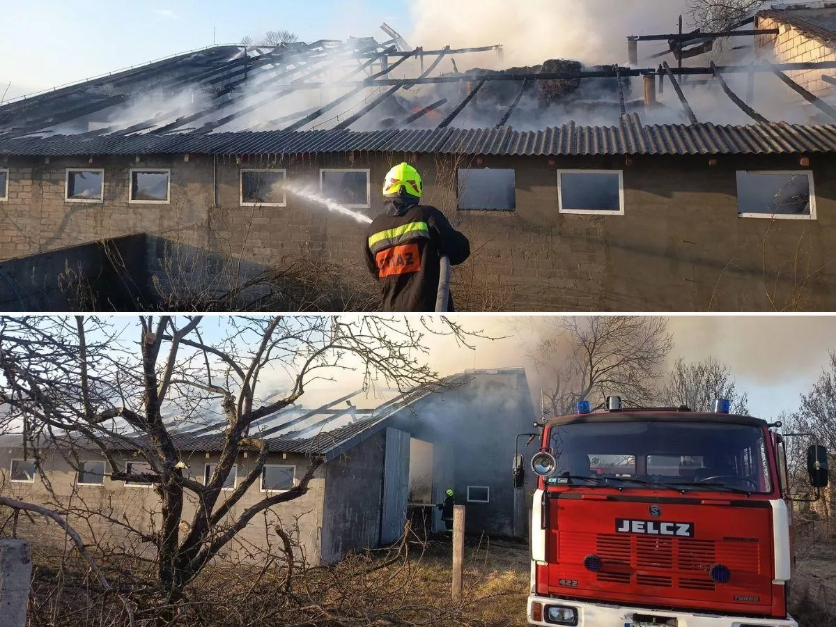 Pożar stodoły i ogromne straty. Rolnicy stracili paszę, trwa zbiórka