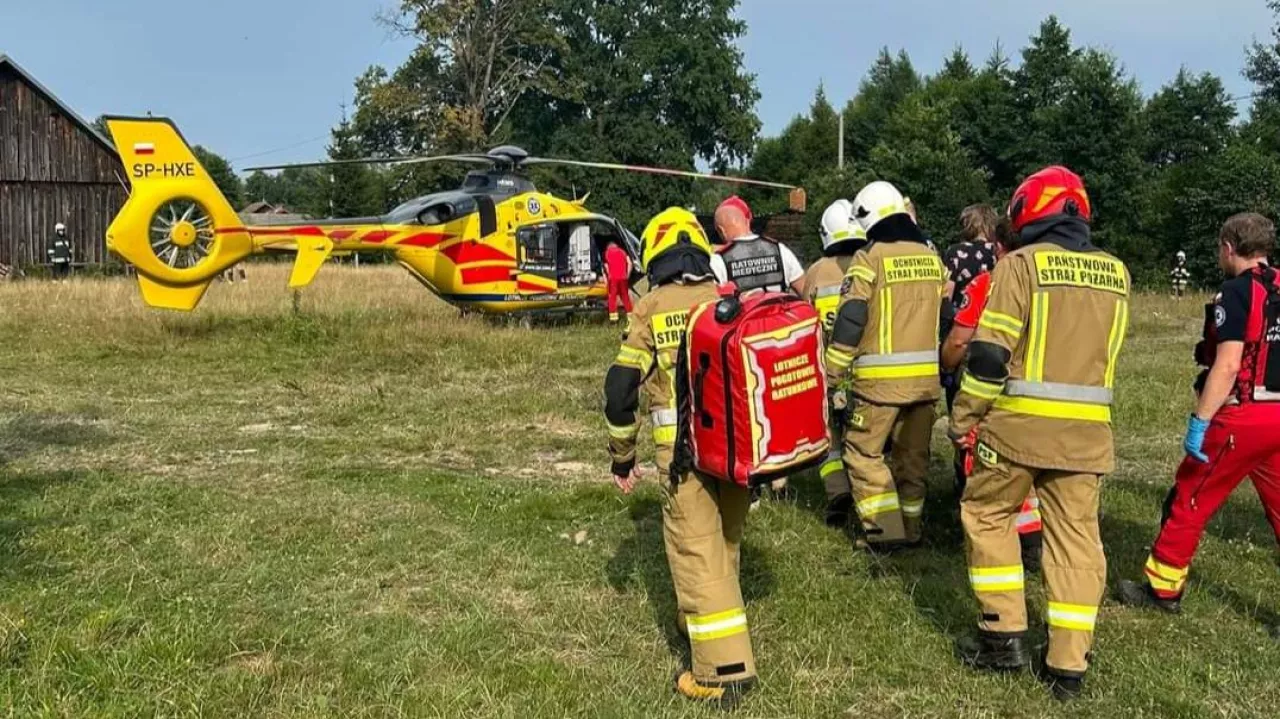 Na miejsce wezwano załogę LPR, ale życia 3-letniego chłopca nie udało się uratować