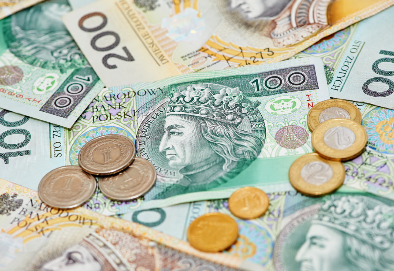 banknoty polskie i monety polskie