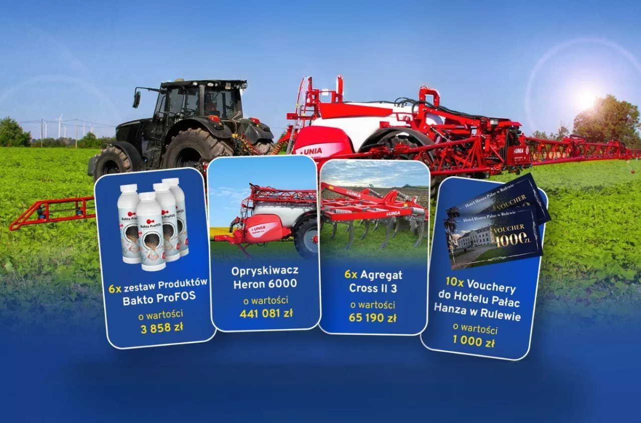 Do wygrania opryskiwacz UNIA HERON 6000. Rusza wielka loteria dla rolników