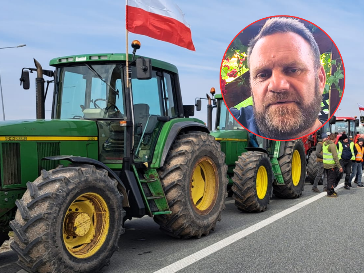 Protest rolników na targach w Barzkowicach