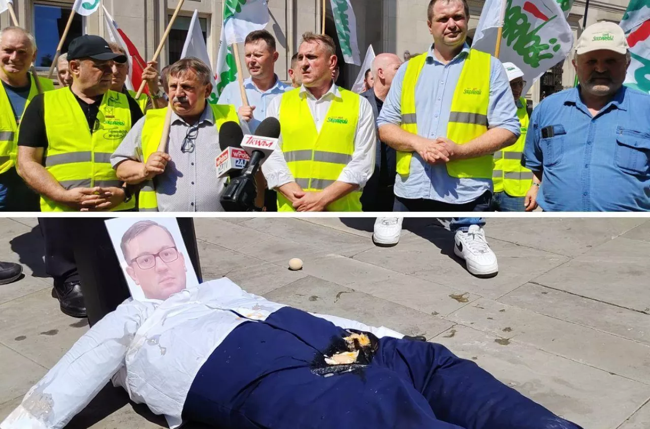 „Krajewski do dymisji!” Rolnicy protestowali przed ministerstwem
