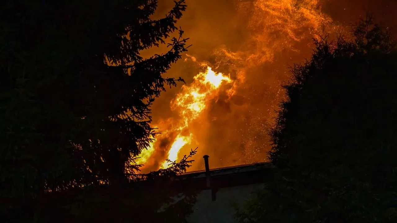 Pożar na wsi