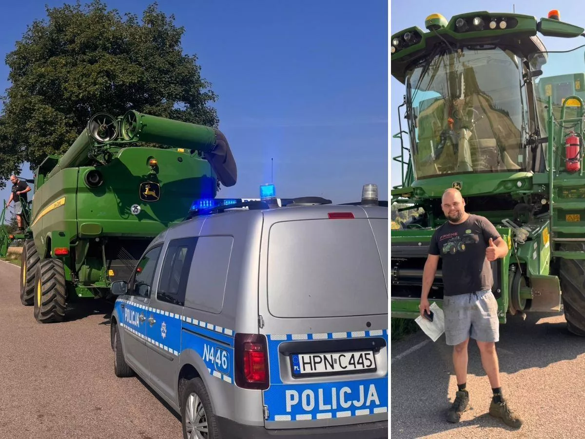 Policja kontroluje kombajny i ciągniki. Żniwa jeszcze się nie skończyły