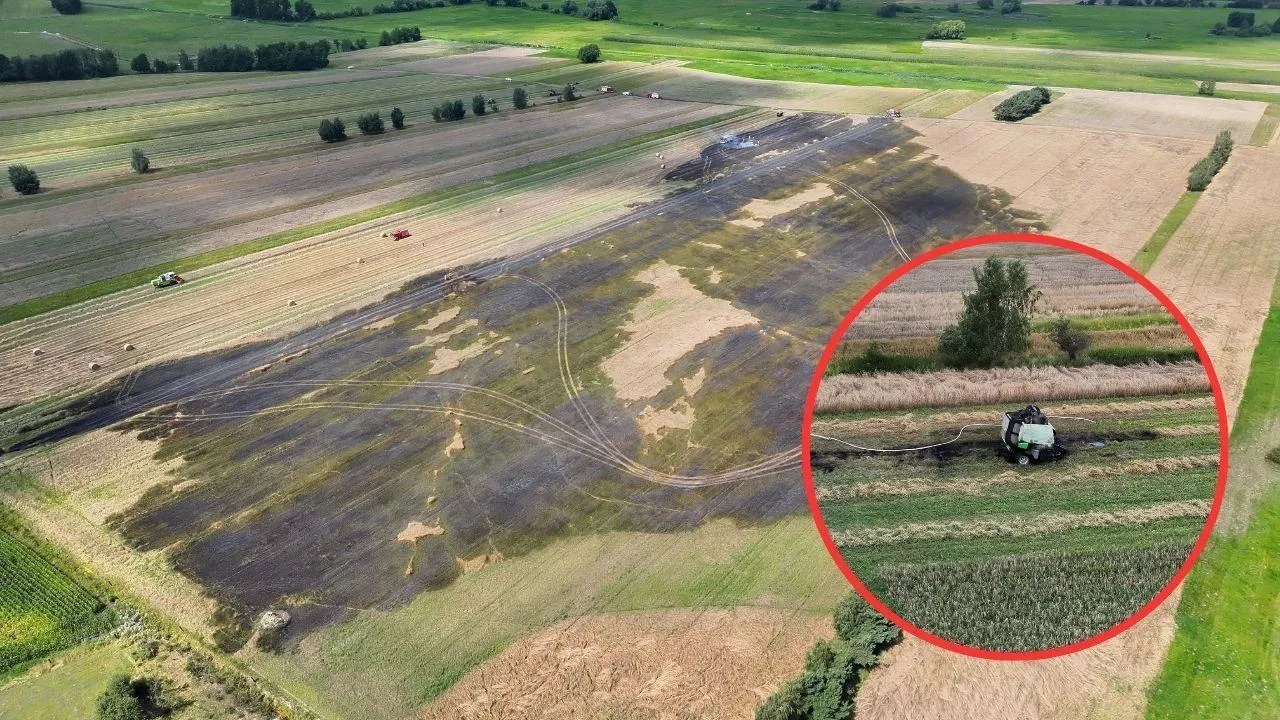 Gasili pole, gdy zajęła się prasa rolnicza. Strażacka akcja w Wielkopolsce