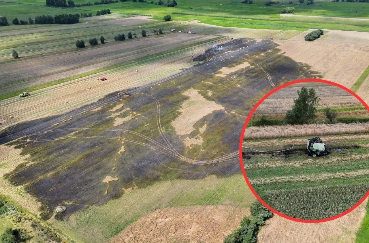 Gasili pole, gdy zajęła się prasa rolnicza. Strażacka akcja w Wielkopolsce