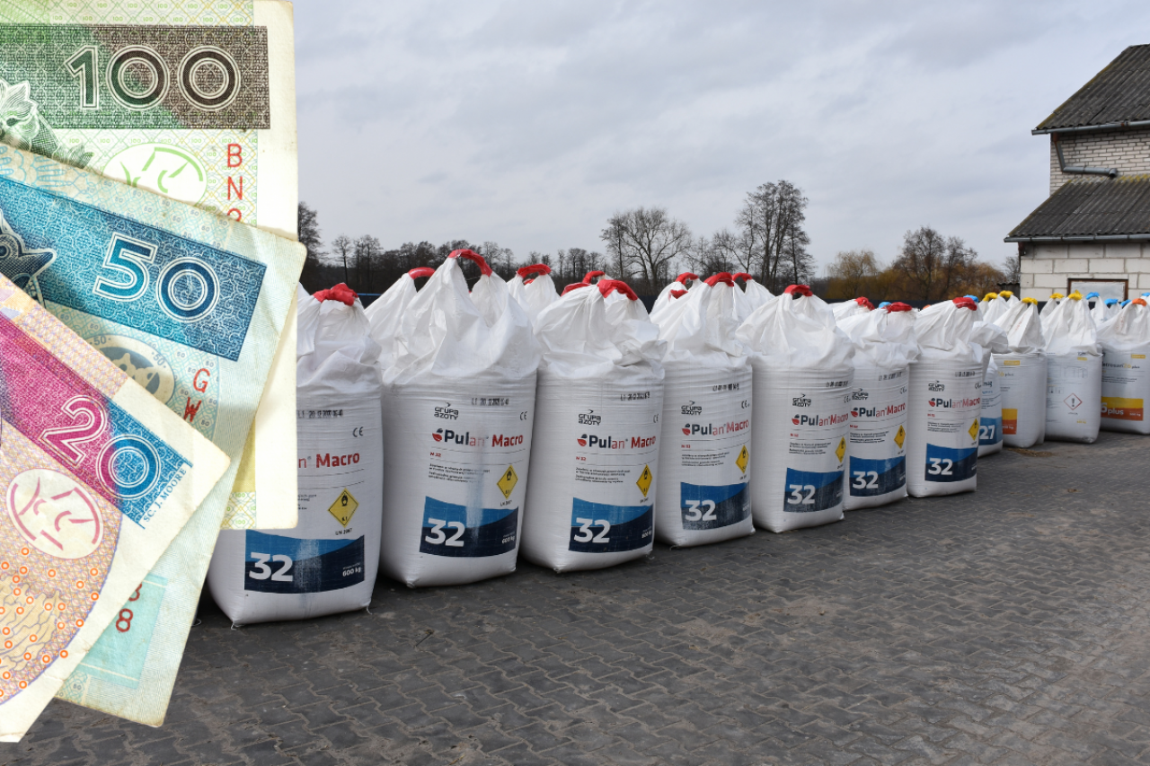 Dopłaty do nawozów będą niższe. Było 100 proc., teraz jest 50 proc. różnicy ceny