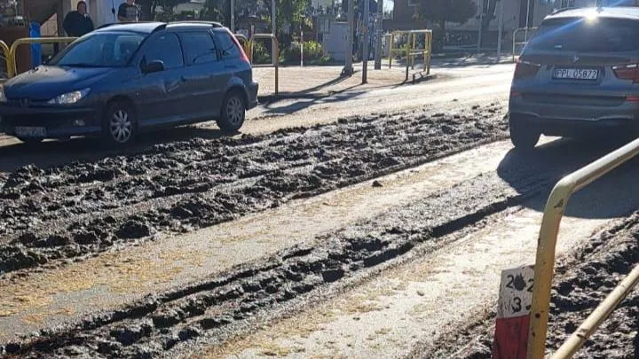 Tony obornika na drodze krajowej nr 12. Sprawca zabrudzenia drogi ściga policja