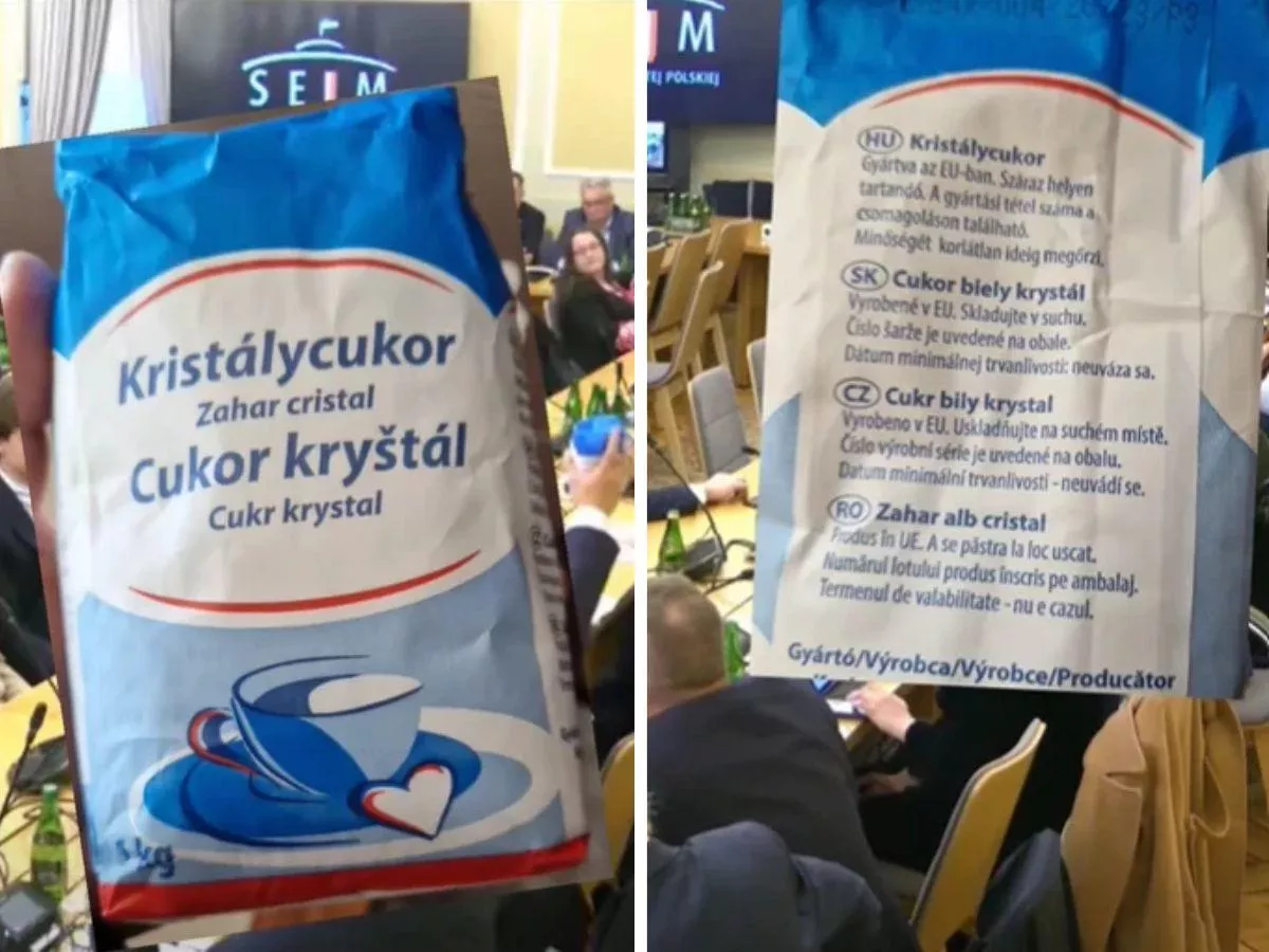 Rolnicy dostali po 20 kg cukru. Gdy zobaczyli etykiety, nie kryli zdziwieni